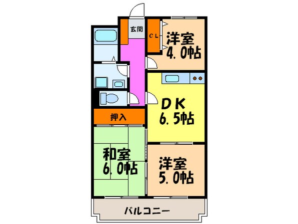 ドムールコスモス美山台の物件間取画像